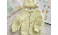 Preemie Garter Stitch Set Cardi and Hat Free Knitting Pattern