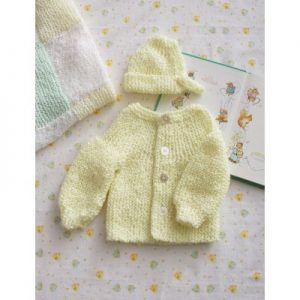 Preemie Garter Stitch Set Cardi and Hat Free Knitting Pattern