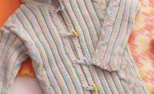 Ribbed Baby Coat Free Knitting Pattern