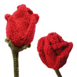 Roses Free Flower Knitting Pattern
