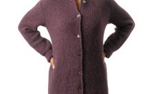Asia Long Seed Stitch Coat Free Knitting Pattern