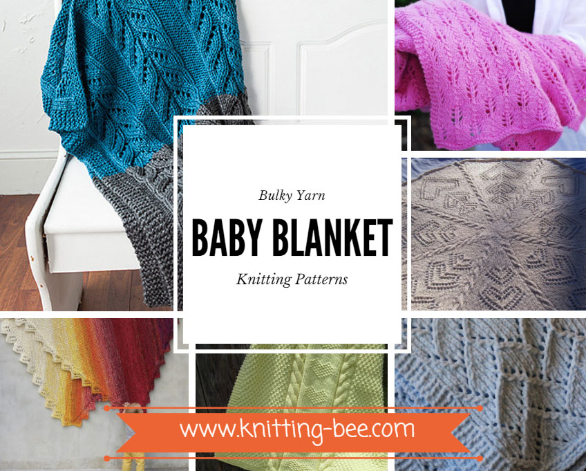 Bulky Yarn Baby Blanket Knitting Patterns www.knitting-bee.com
