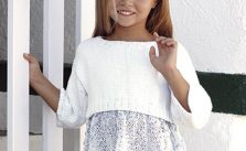 Cotton Girls Crop Top Free Knitting Pattern