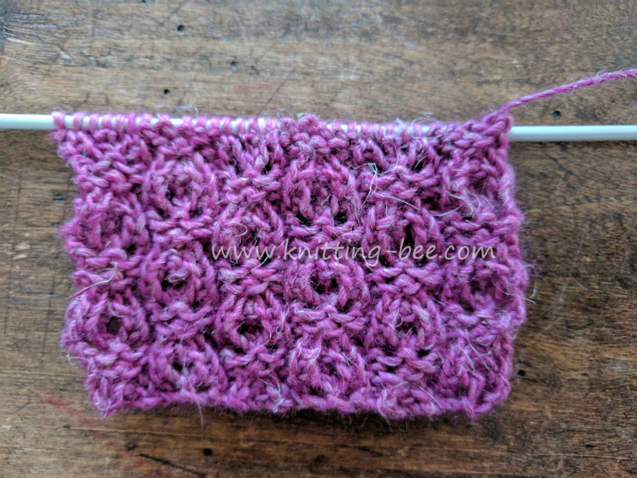 Dewdrop Lace Stitch - Free Knitting Stitch www.knitting-bee.com