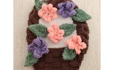 Flower Basket Dishcloth Free Knitting Pattern