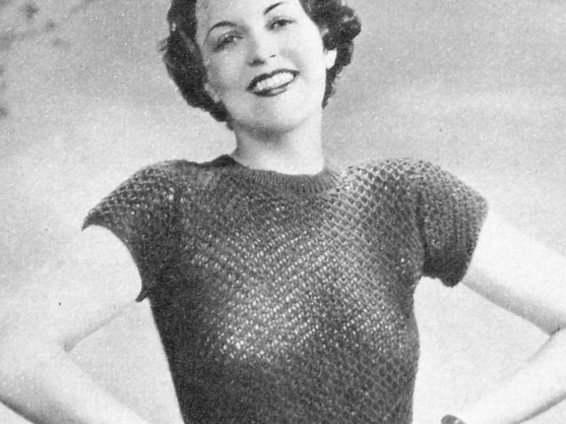 Free Vintage Knitting Pattern – In Honeycomb Stitch from 1935
