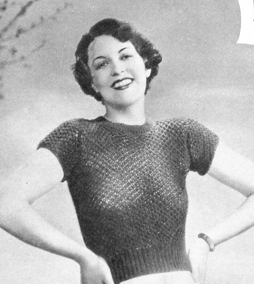 Free Vintage Knitting Pattern - In Honeycomb Stitch from 1935