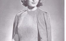 Free Vintage Knitting Pattern WW2 ladies cable twinset