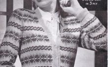 Free WW2 Knitting Pattern – La Laine Fair Isle Cardigan