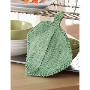 Garden Leaf Dishcloth Free Knitting Pattern