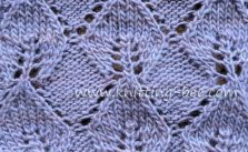 Knitted Leaf in Reverse Stockinette Free Knitting Stitch
