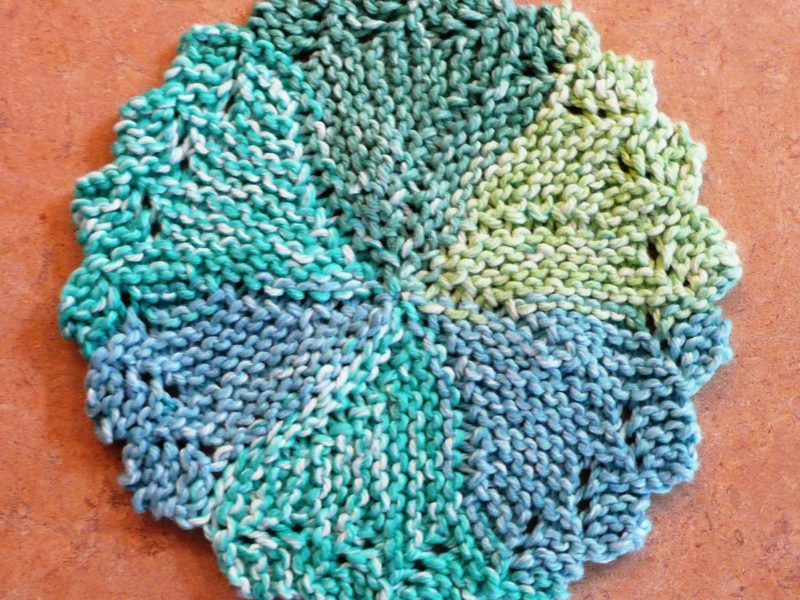 Lacy Round Dishcloth Free Knitting Pattern