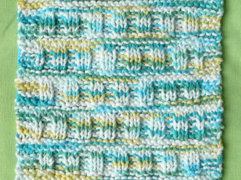 ROMAN ROWS One-Ounce Dishcloth Free Knitting Pattern