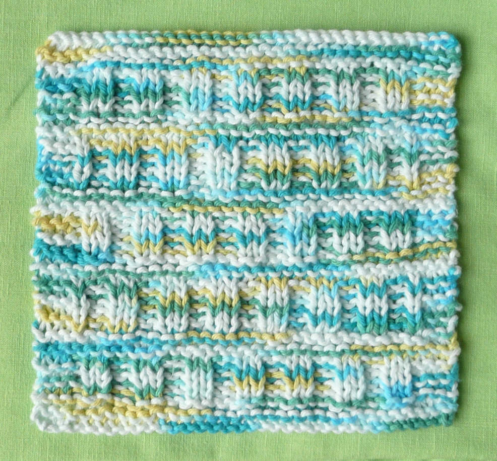 ROMAN ROWS One-Ounce Dishcloth Free Knitting Pattern