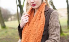 Reversible Cable Scarf