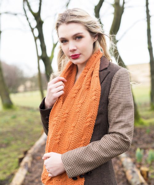 Reversible Cable Scarf