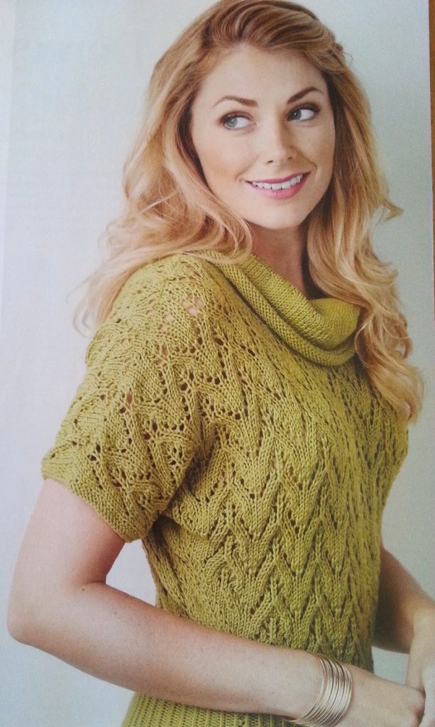 Ribbed Lace Top Free Knitting Pattern