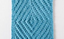 Rippling Diamonds Dishcloth Free Knitting Pattern