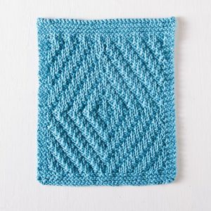 Rippling Diamonds Dishcloth Free Knitting Pattern