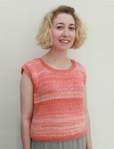 Simple Delphi Slipover Stockinette Stitch Free Knitting Pattern