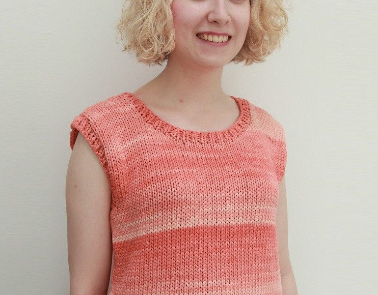Simple Delphi Slipover Stockinette Stitch Free Knitting Pattern