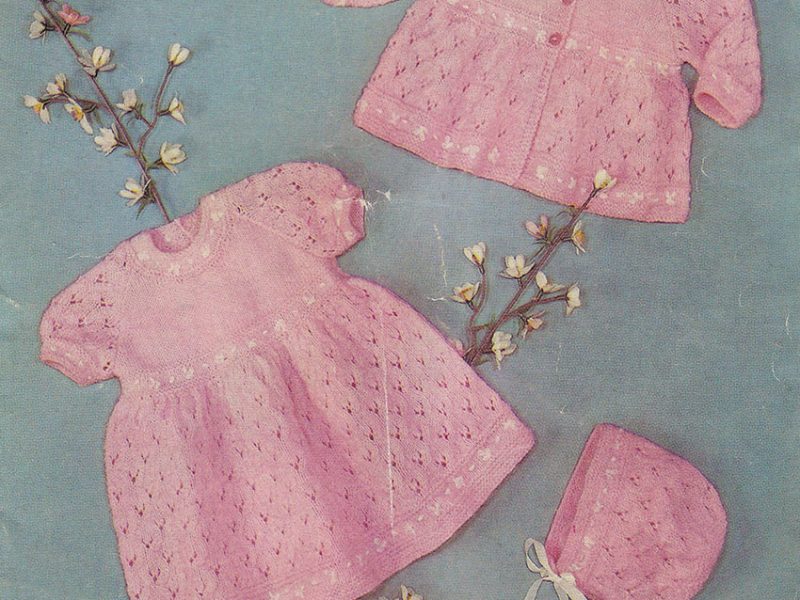 Sirdar 1950’s Pram Set Free Vintage Baby Knitting Pattern