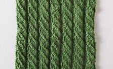 Spiral Columns Facecloth Free Knitting Pattern