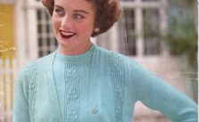 Stitchcraft October 1953 Twin Set Free Vintage Knitting Pattern
