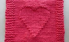 TEXTURED HEART One Ounce Dishcloth Free Knitting Pattern