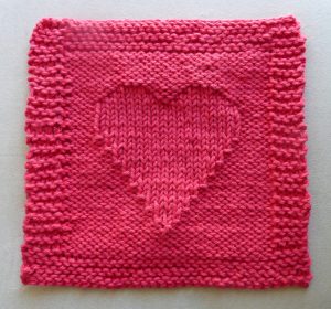 TEXTURED HEART One Ounce Dishcloth Free Knitting Pattern