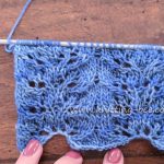 Twin Leaf Lace Knitting Stitch, www.knitting-bee.com