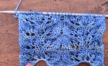 Twin Leaf Lace Knitting Stitch