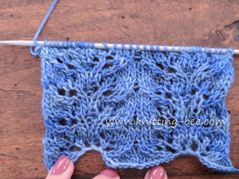 Twin Leaf Lace Knitting Stitch