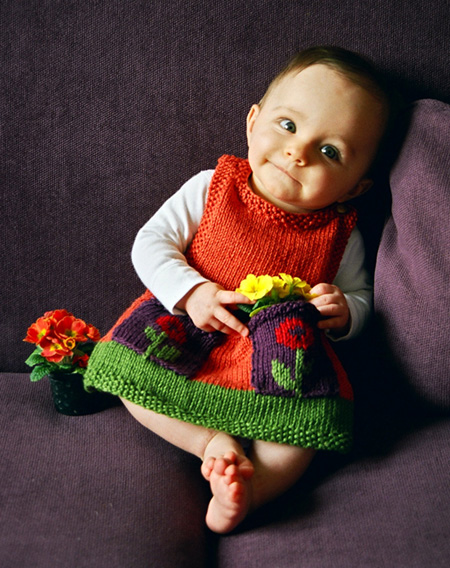 Free Knit Baby Dresses