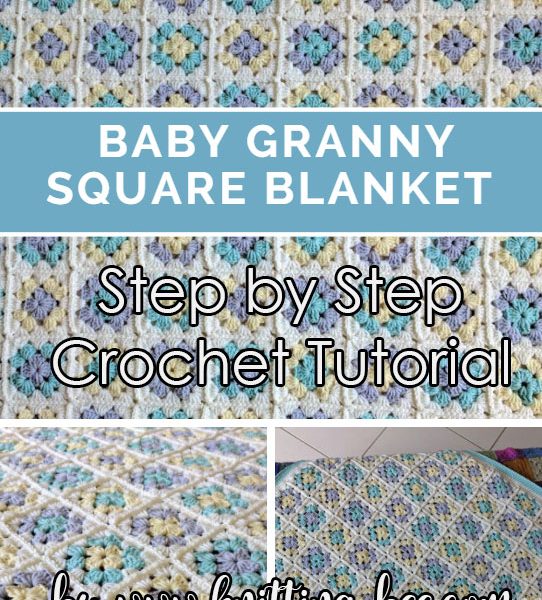Baby Granny Square Blanket Step by Step Tutorial