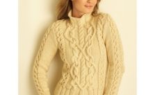 Bernat Cable Sweater for Women Free Knitting Pattern