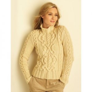 Bernat Cable Sweater for Women Free Knitting Pattern