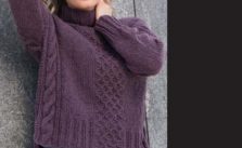 Camel Cabled Sweater Free Knitting Pattern