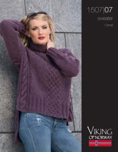 Camel Cabled Sweater Free Knitting Pattern