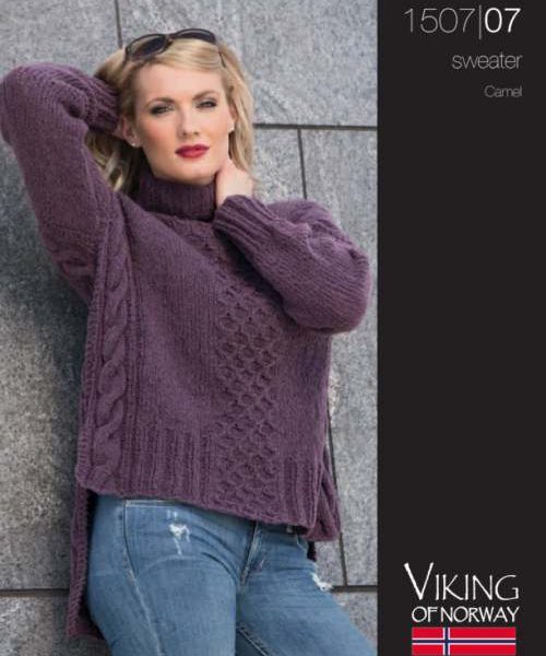 Camel Cabled Sweater Free Knitting Pattern