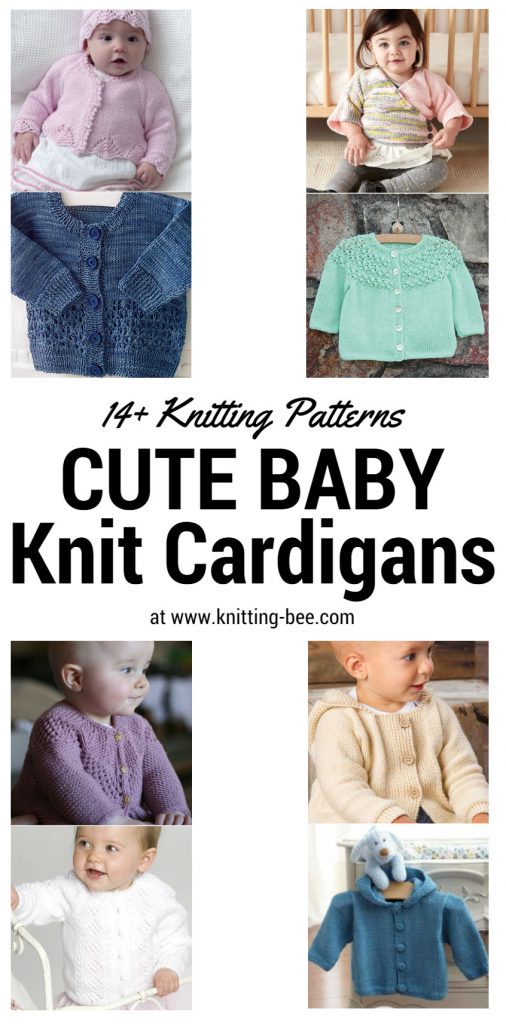 Cute Baby Knit Cardigans Knitting Patterns www.knitting-bee.com