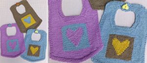 Cute knitted bibs free pattern