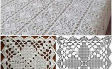 Diamond Square Crochet Bedspread Motif