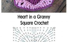 Heart in a Granny Square Crochet Free Step by Step Tutorial