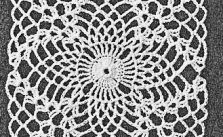 Hibiscus Lace Crochet Square Diagram