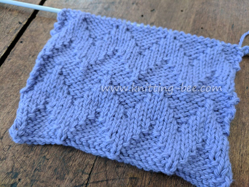 Knit Purl Chevron Free Knitting Stitch by www.knitting-bee.com