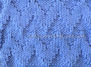 Knit Purl Chevron Free Knitting Stitch by www.knitting-bee.com