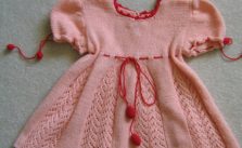 Lacy Tunic Baby Dress Knitting Pattern Free