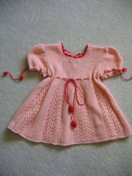 Lacy Tunic Baby Dress Knitting Pattern Free