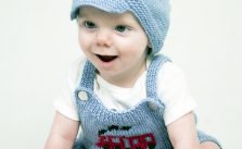 Mr. Conductor Bib Overalls set free knitting pattern